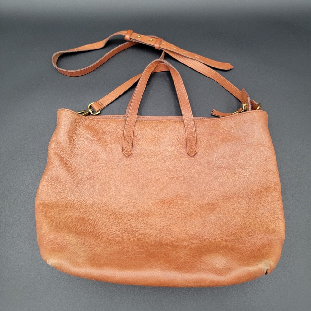Madewell The Zip‎ Top Transport Crossbody Bag Brown Leather
